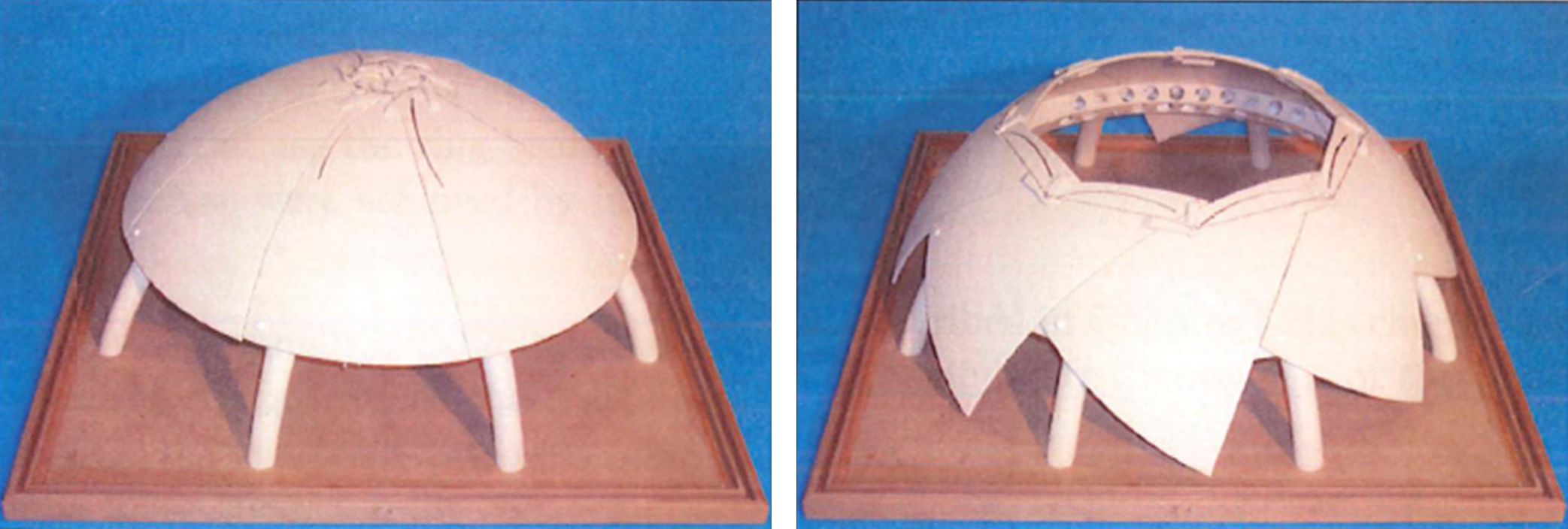 Sincronización de las aletas durante la apertura de la cúpula esférica por el Dr. Frank Vadstrup Jensen.